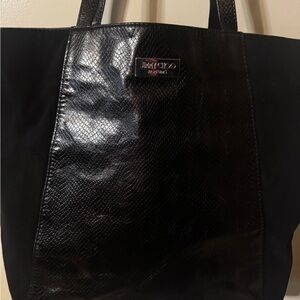 Jimmy Choo RARE PYTHON Black Textured Women's Tote